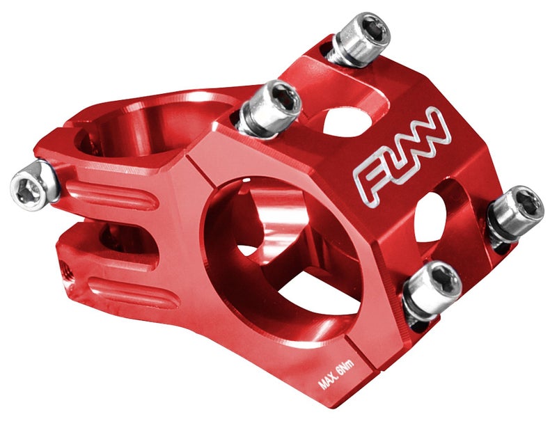 Funn Funnduro MTB Stem with 31.8mm Bar Clamp - The Ultimate Ultralight and Tough Alloy Bicycle Stem for Mountain Bike and BMX Bike, Length 45mm stem (Red) - Image 1
